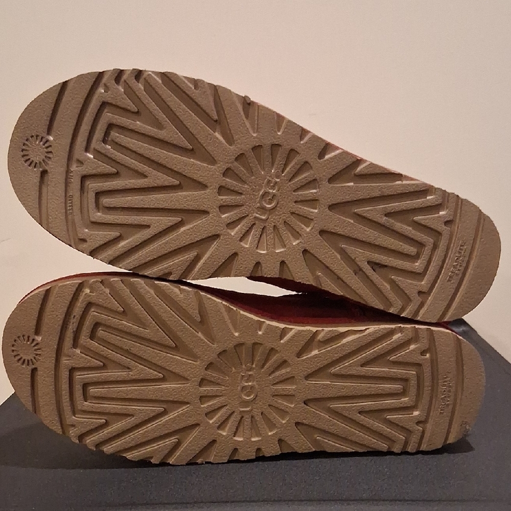 UGG Red Mini Bailey Bow Boots - Picture 11 of 14